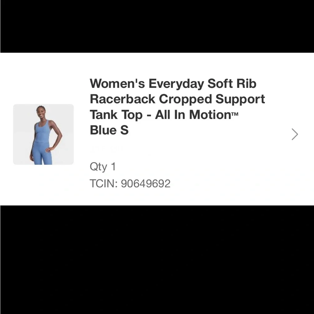 All In Motion Blue Racerback Tank Top - Picture 5 of 5